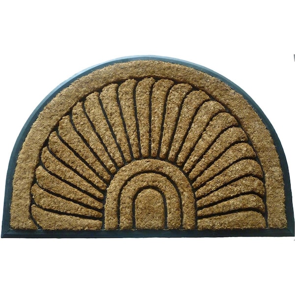 Dare2Decor 24 x 36 in. Ntr6 Sundance Coco Rubber Mat - Black DA2582368 - main